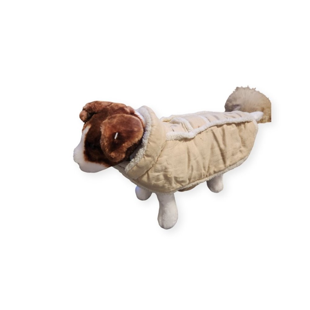 Dog jacket faux sherpa
